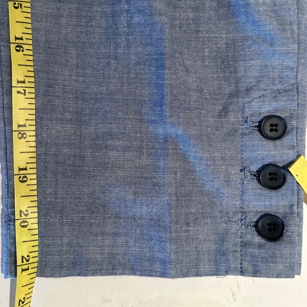Talbots Light Blue Chambray Perfect Crop Pants 12p EUC - Picture 6 of 6